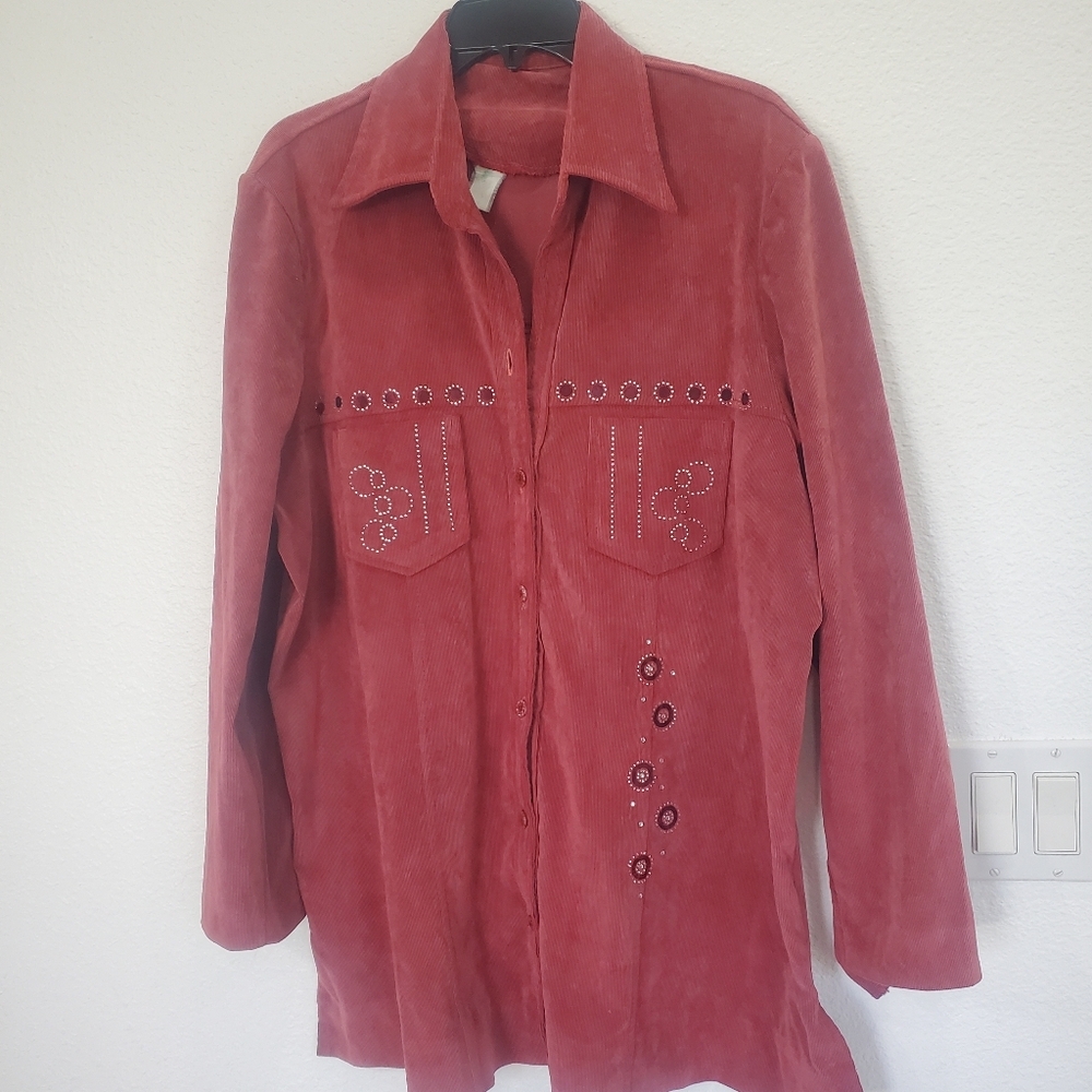 Vintage Women's Pink Embellished Jacket